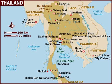 Map pf Thailand