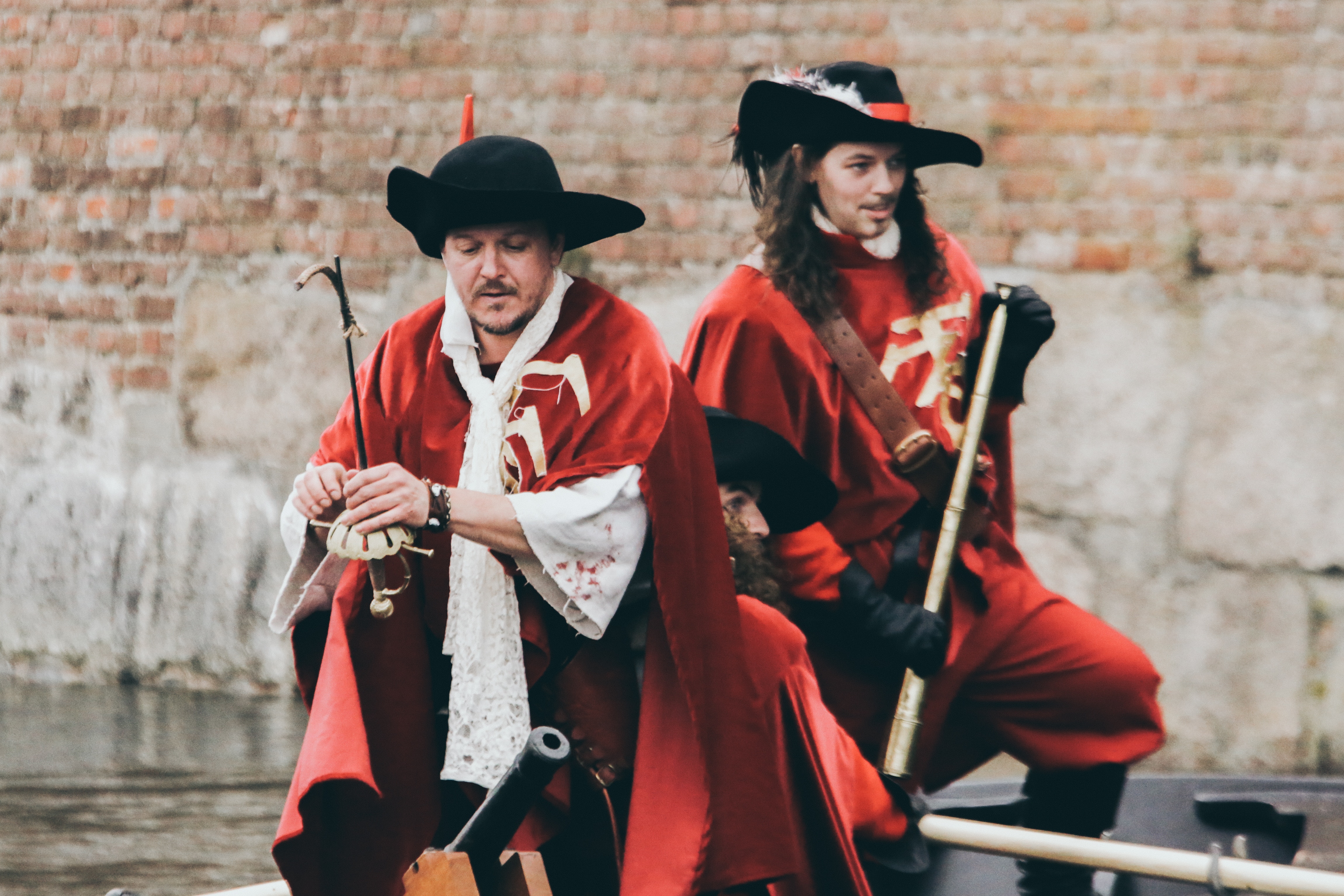 Pirates in a red costume