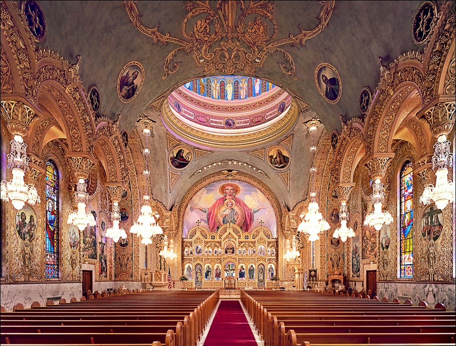 Inside of an Orthodox Church.